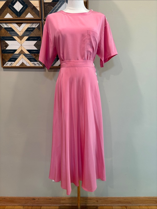 Ralph Lauren Blue Label Dresses & Skirts - Vintage Ralph Lauren Blue Label 80s Pink Silk Skirt + Blouse Set 6 / 8 *As-Is*